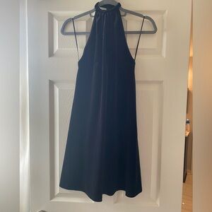 bishop + young Black Backless Halter Dress